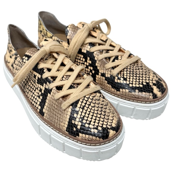 Vince Camuto Raiza Flatform Sneaker Snakeskin Print Women's 7.5 - Picture 1 of 10